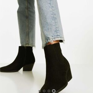 Western Black Ankle Booties
